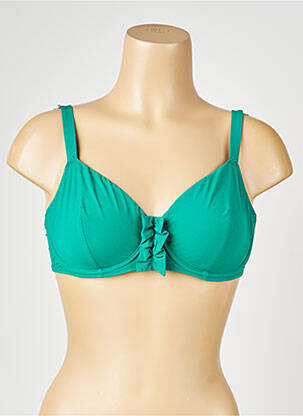 Haut de maillot de bain bretelles élastiquées ajustables haut soutien-gorge balconnet vert SIMONE PERELE femme