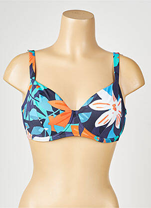 Haut de maillot de bain stretch haut soutien-gorge emboitant bleu SIMONE PERELE femme