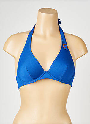 Haut de maillot de bain bretelles élastiquées haut soutien-gorge balconnet bleu SIMONE PERELE femme
