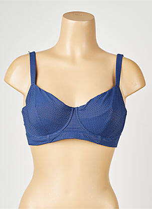 Haut de maillot de bain stretch haut soutien-gorge emboitant bleu SIMONE PERELE femme