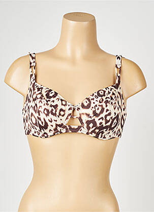 Haut de maillot de bain stretch haut soutien-gorge emboitant beige ANTIGEL femme
