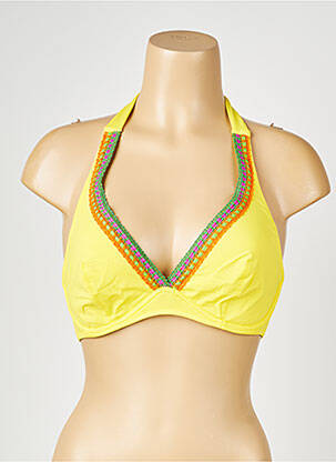 Haut de maillot de bain jaune ANTIGEL femme