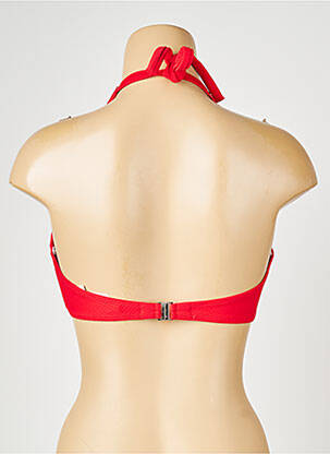 Haut de maillot de bain stretch haut soutien-gorge balconnet rouge ANTIGEL femme