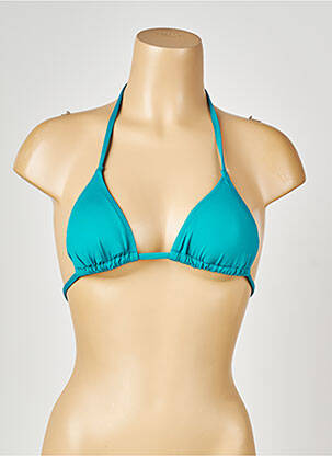 Haut de maillot de bain fermeture liens à nouer haut triangles bleu PRINCESSE TAM-TAM femme