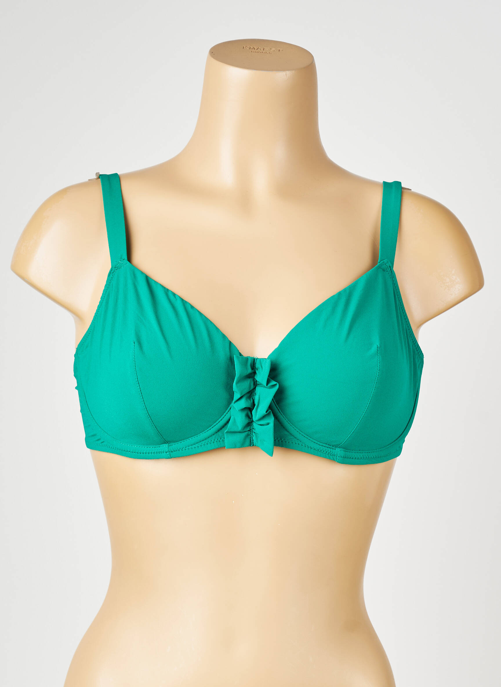 Haut de maillot de bain bretelles élastiquées ajustables haut soutien-gorge balconnet vert SIMONE PERELE femme