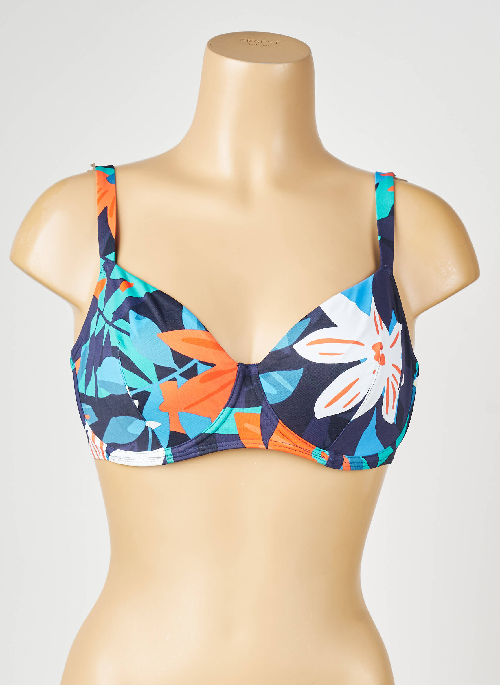 Haut de maillot de bain stretch haut soutien-gorge emboitant bleu SIMONE PERELE femme