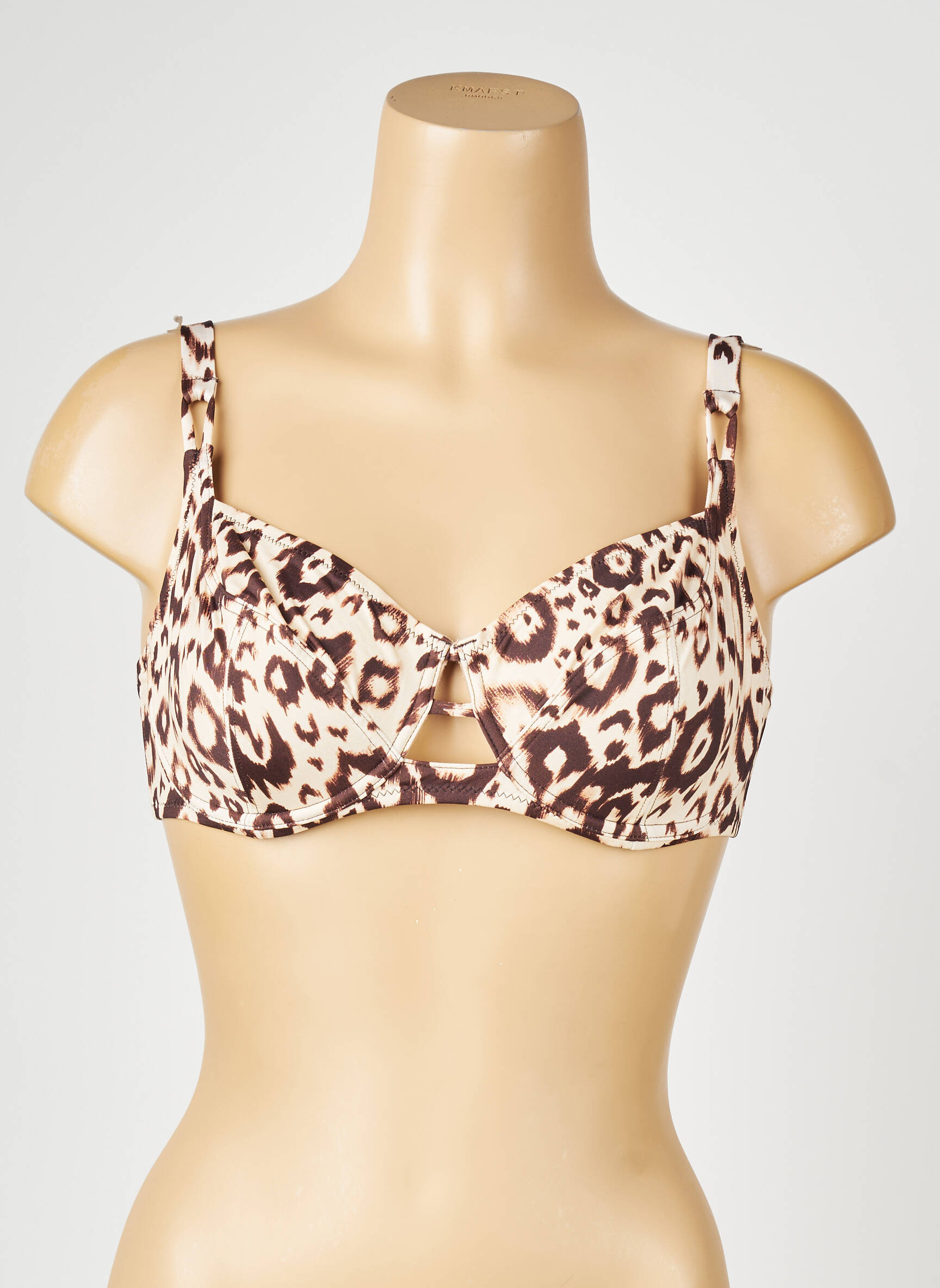 Haut de maillot de bain stretch haut soutien-gorge emboitant beige ANTIGEL femme