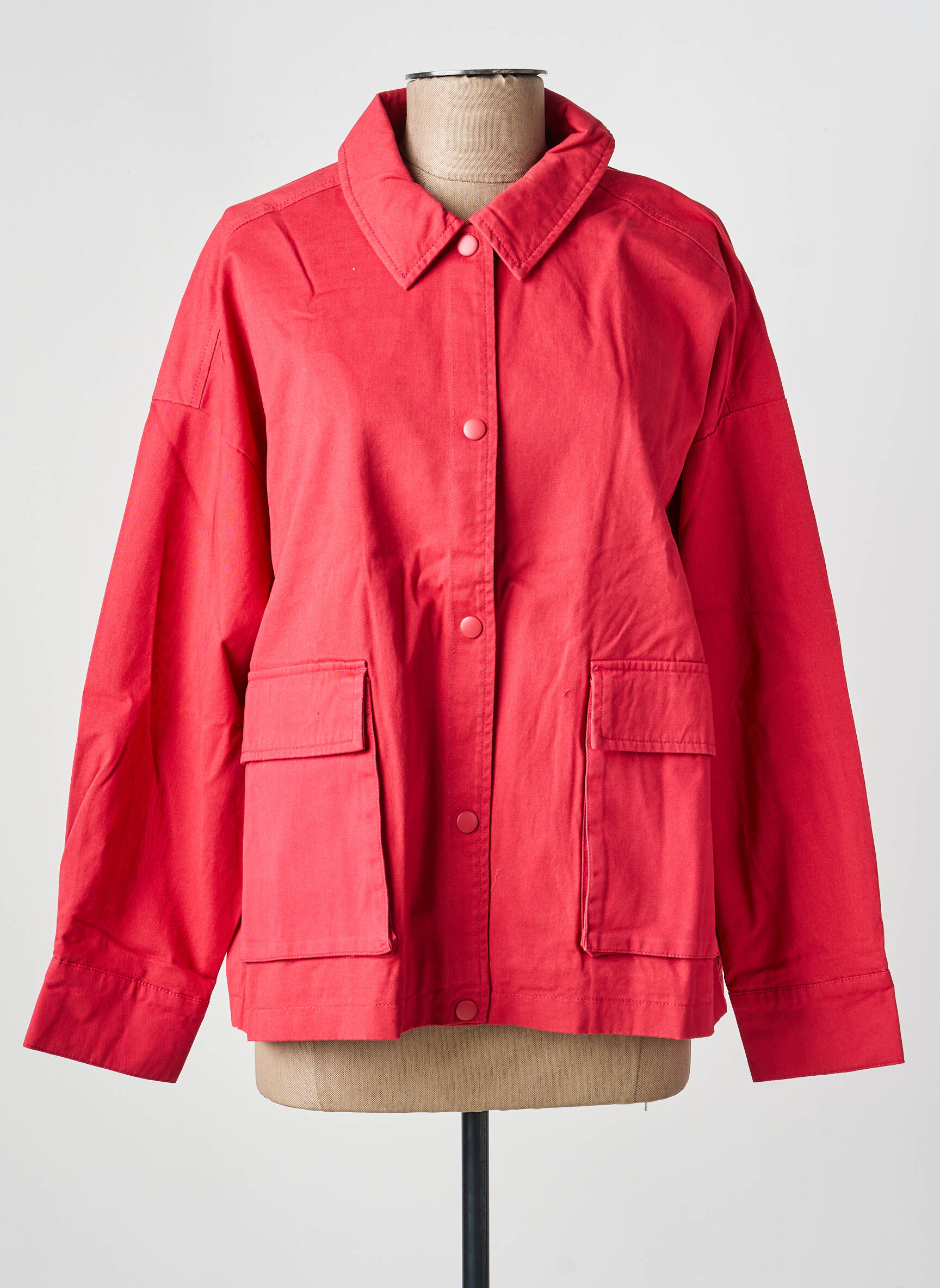 Veste casual coupe droite rouge LA FIANCÉE femme