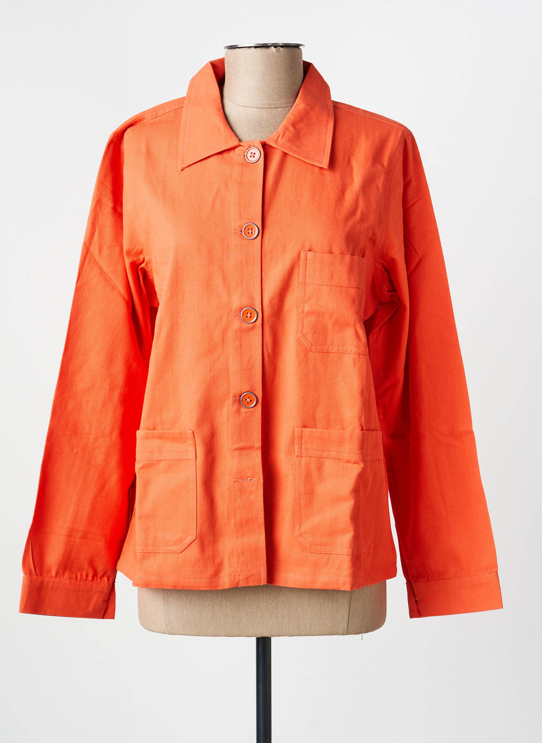 Veste casual coupe droite orange PRINCESSE NOMADE femme