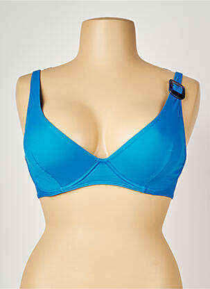 Haut de maillot de bain stretch haut soutien-gorge emboitant bleu SIMONE PERELE femme