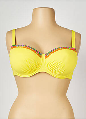 Haut de maillot de bain haut soutien-gorge moulé haut soutien-gorge moulé jaune ANTIGEL femme