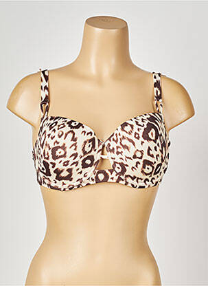 Haut de maillot de bain haut soutien-gorge moulé haut soutien-gorge moulé beige ANTIGEL femme