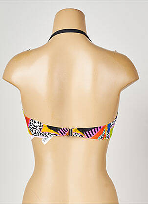 Haut de maillot de bain bretelles élastiquées amovibles haut soutien-gorge moulé noir ANTIGEL femme