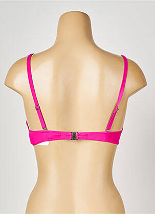 Haut de maillot de bain bretelles élastiquées amovibles haut soutien-gorge moulé rose ANTIGEL femme