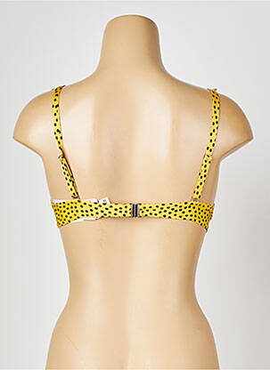 Haut de maillot de bain stretch haut soutien-gorge moulé jaune ANTIGEL femme