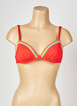 Haut de maillot de bain stretch haut soutien-gorge moulé orange ANTIGEL femme
