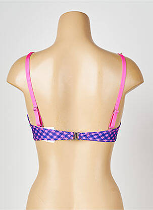 Haut de maillot de bain stretch haut soutien-gorge moulé bleu ANTIGEL femme