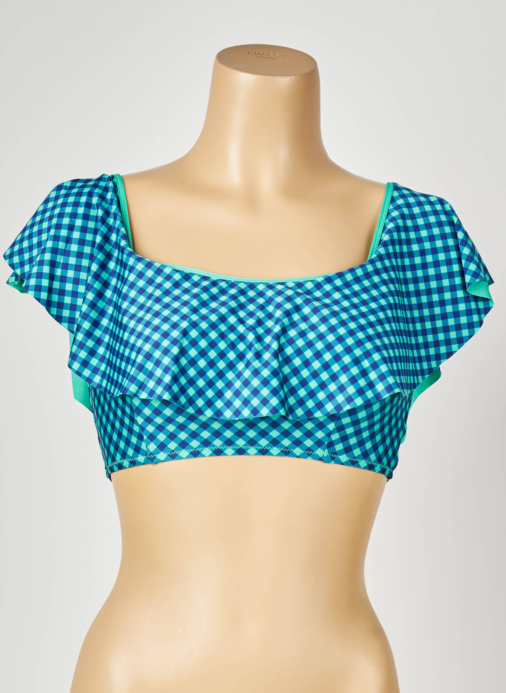 Haut de maillot de bain stretch haut bandeau bleu ANTIGEL femme