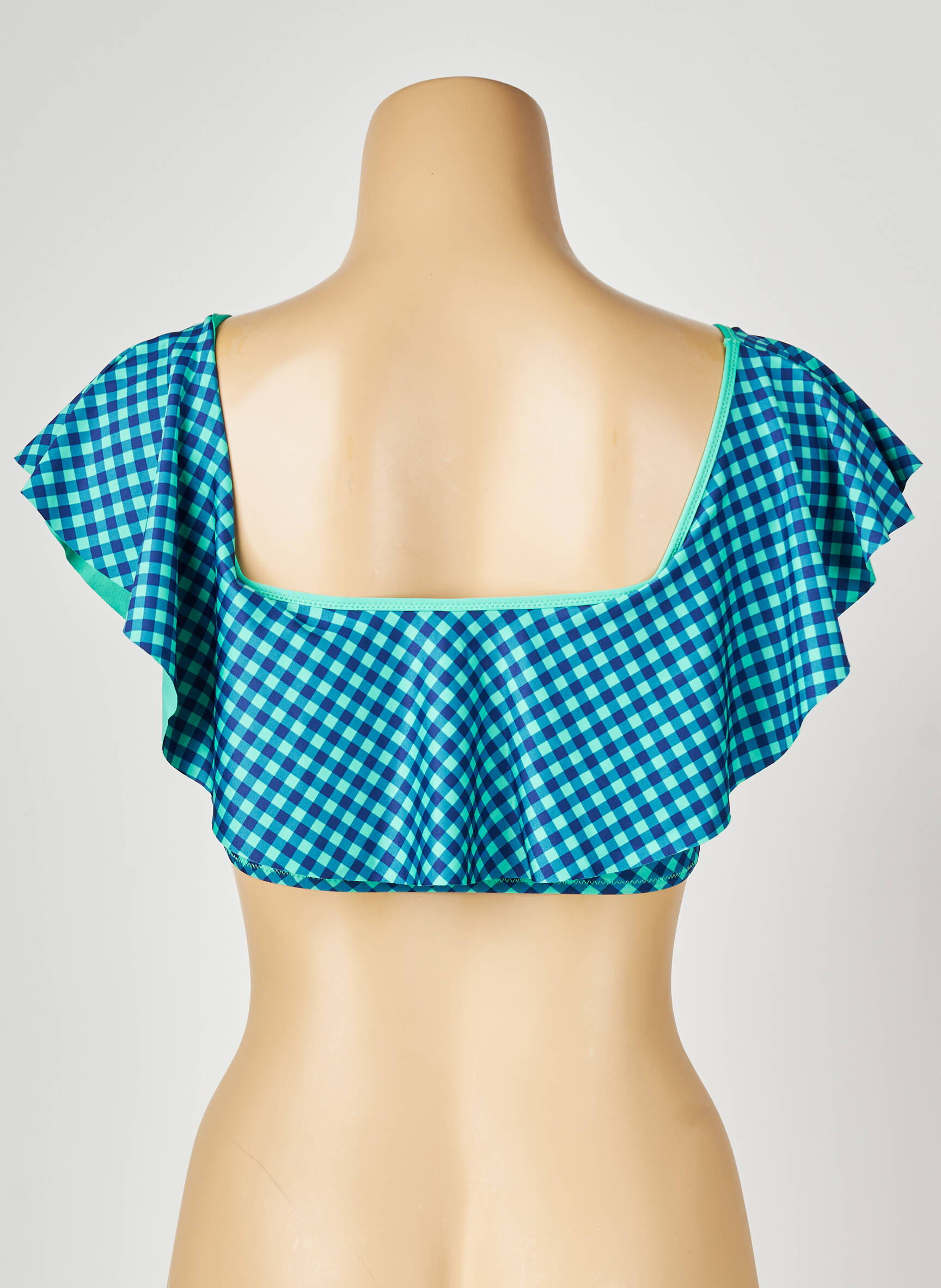 Haut de maillot de bain stretch haut bandeau bleu ANTIGEL femme