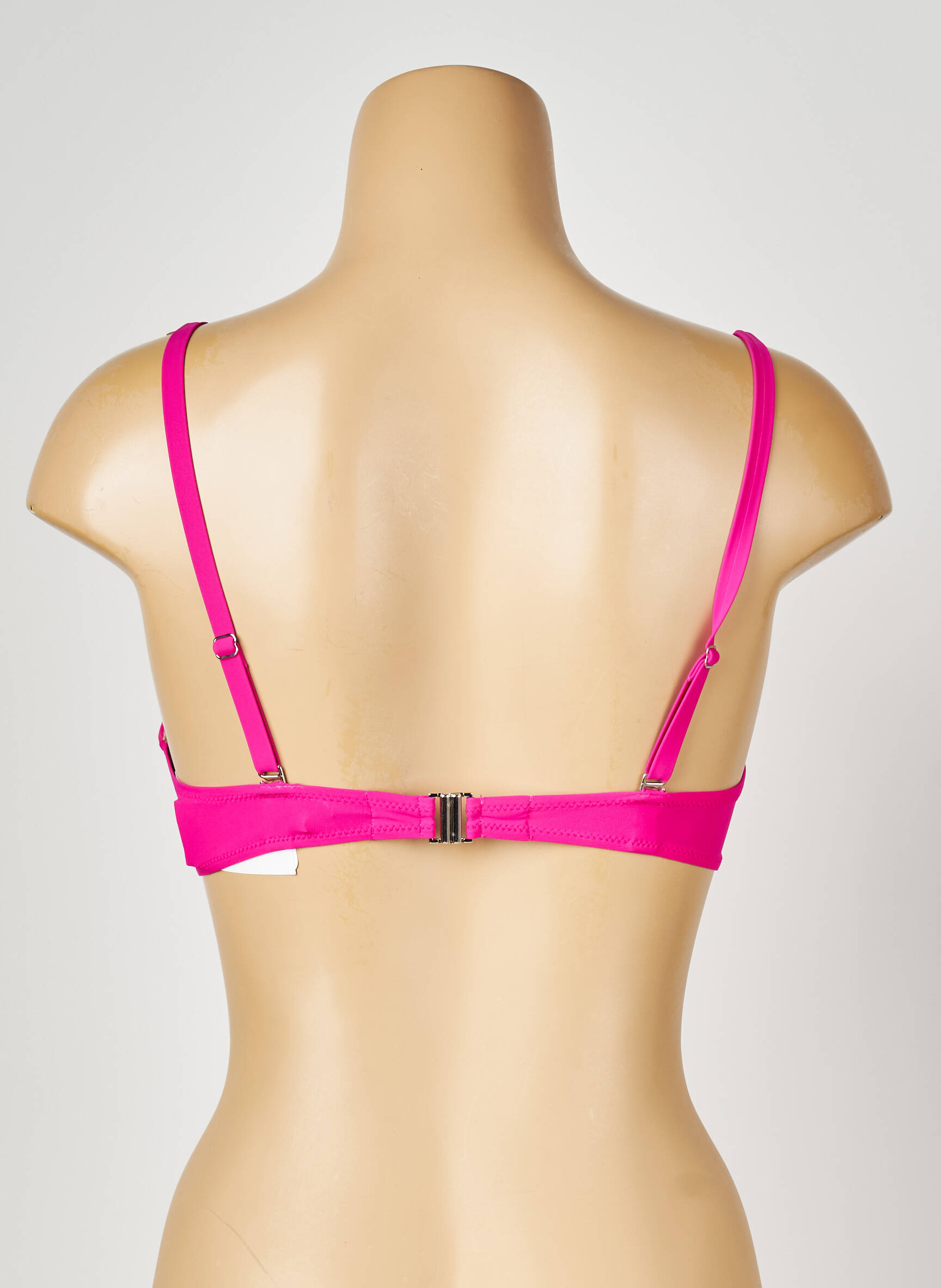 Haut de maillot de bain bretelles élastiquées amovibles haut soutien-gorge moulé rose ANTIGEL femme