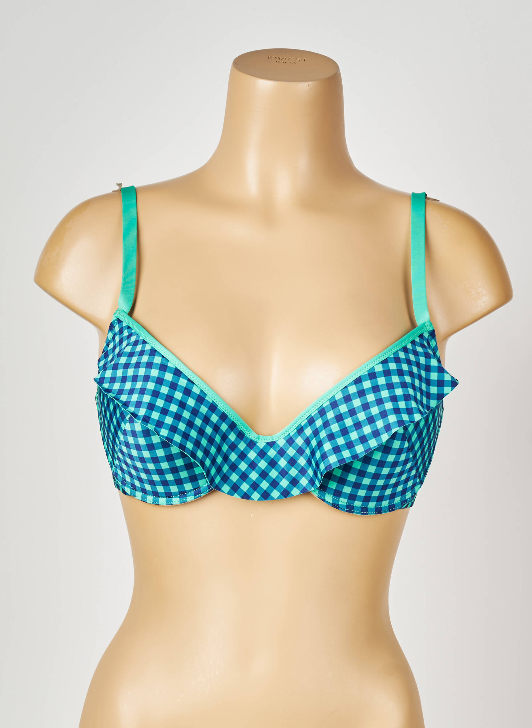 Haut de maillot de bain haut soutien-gorge moulé haut soutien-gorge moulé bleu ANTIGEL femme