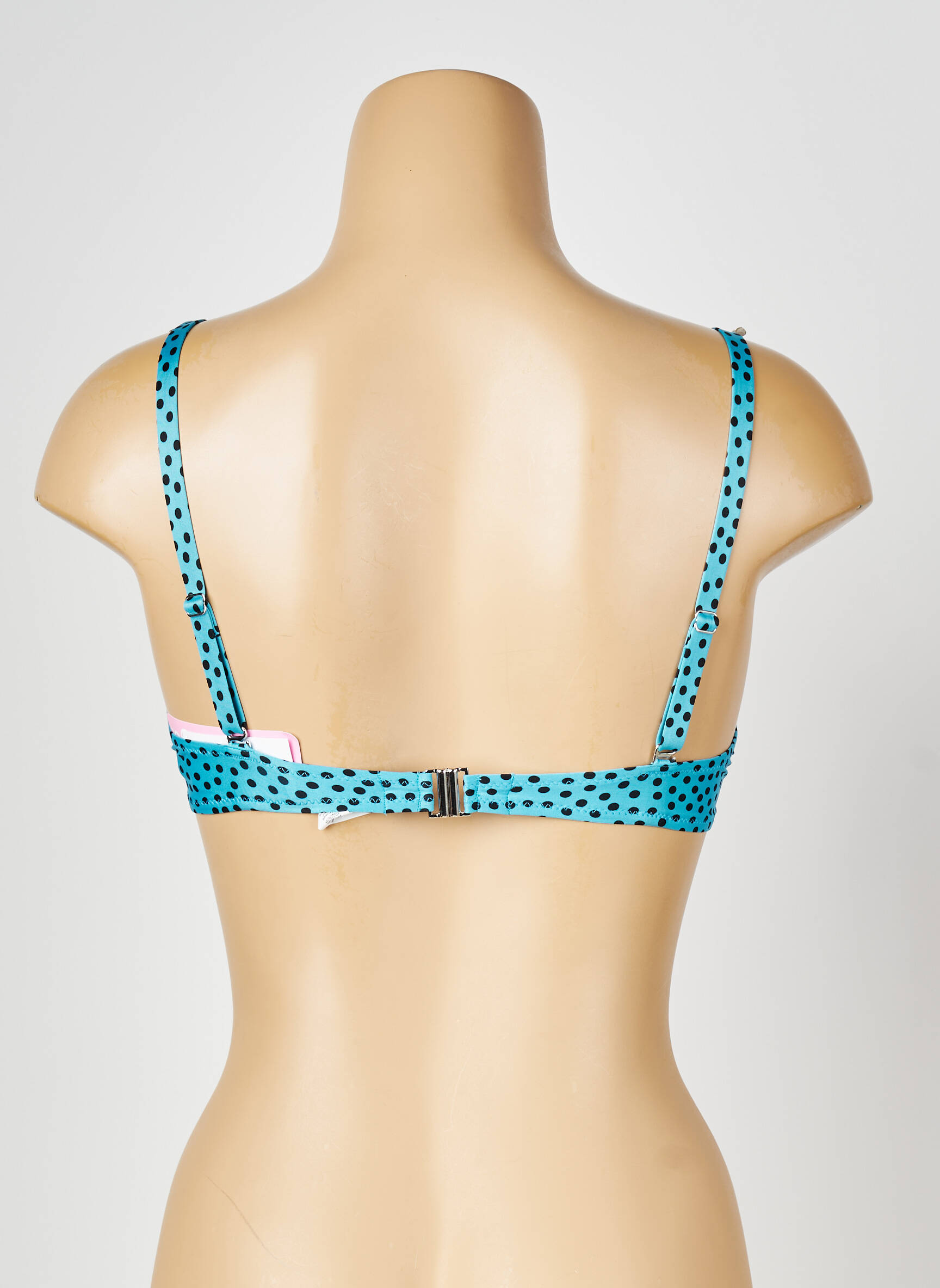 Haut de maillot de bain stretch haut soutien-gorge moulé bleu ANTIGEL femme