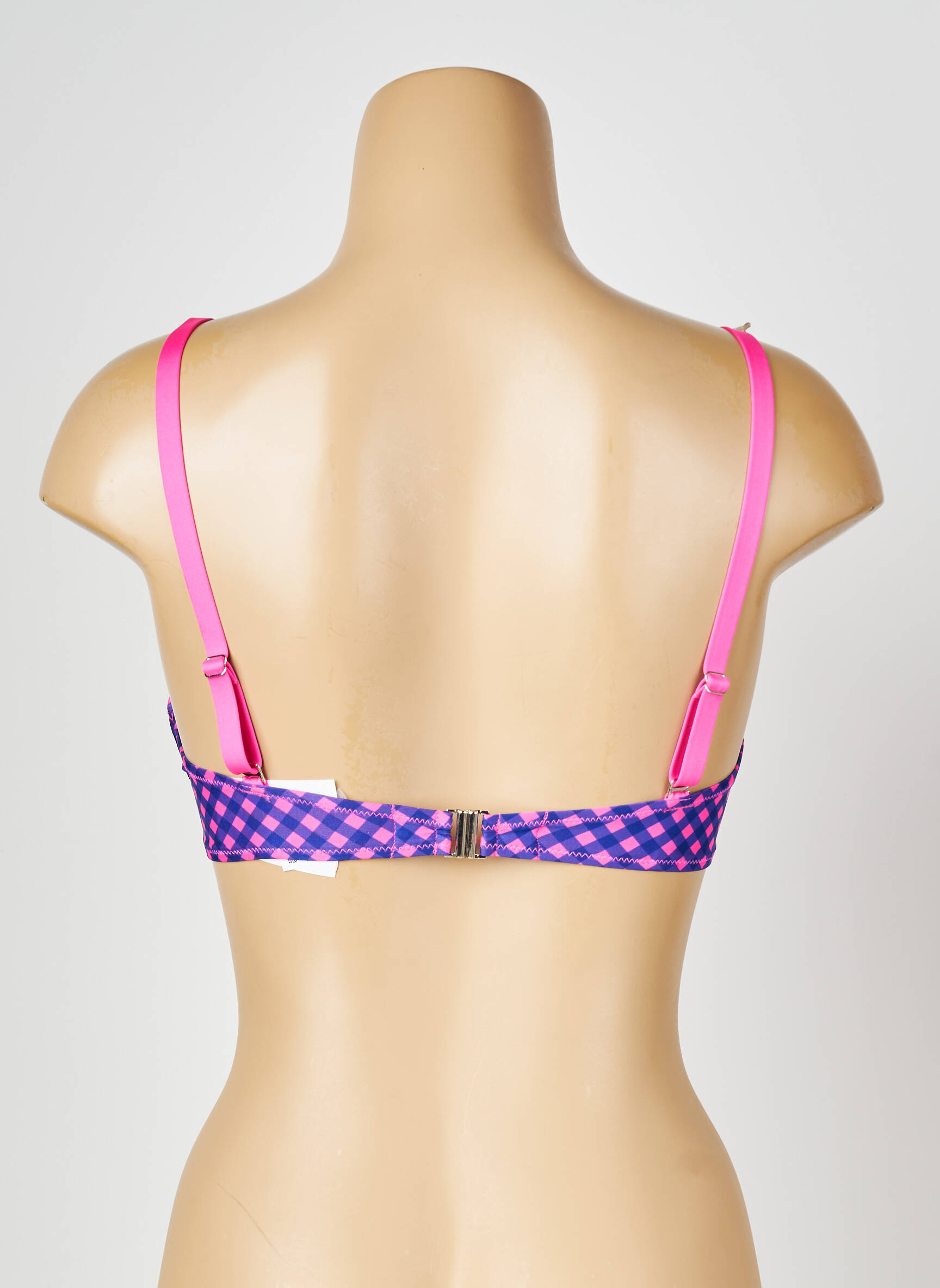 Haut de maillot de bain stretch haut soutien-gorge moulé bleu ANTIGEL femme