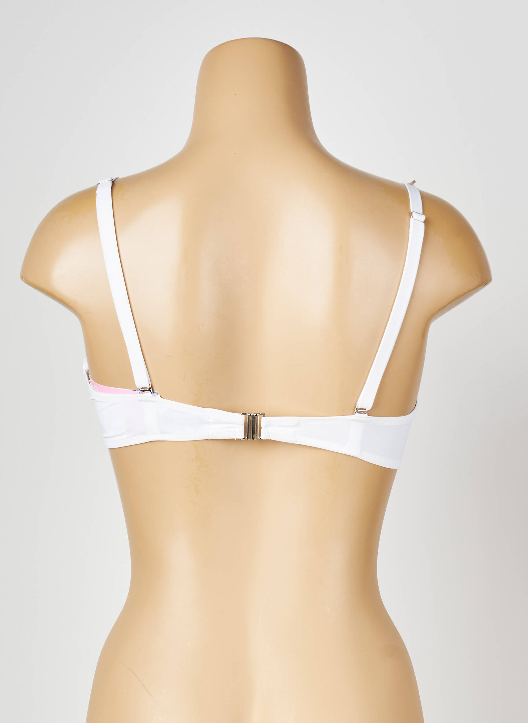 Haut de maillot de bain stretch haut soutien-gorge moulé blanc ANTIGEL femme