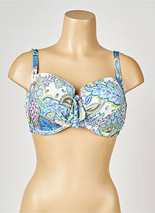 Haut de maillot de bain haut soutien-gorge moulé haut soutien-gorge moulé bleu ANTIGEL femme