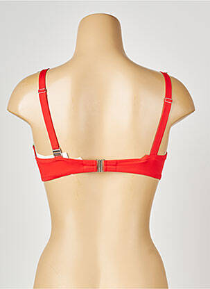 Haut de maillot de bain stretch haut soutien-gorge moulé rouge ANTIGEL femme