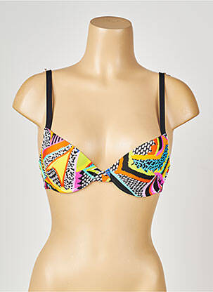 Haut de maillot de bain stretch haut soutien-gorge push-up noir ANTIGEL femme