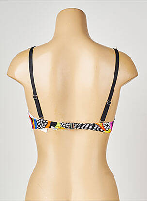 Haut de maillot de bain stretch haut soutien-gorge push-up noir ANTIGEL femme