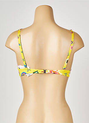 Haut de maillot de bain bretelles élastiquées ajustables haut soutien-gorge balconnet jaune ANTIGEL femme