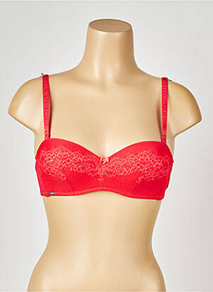 Soutien-gorge avec armature haut bandeau rouge VALEGE femme
