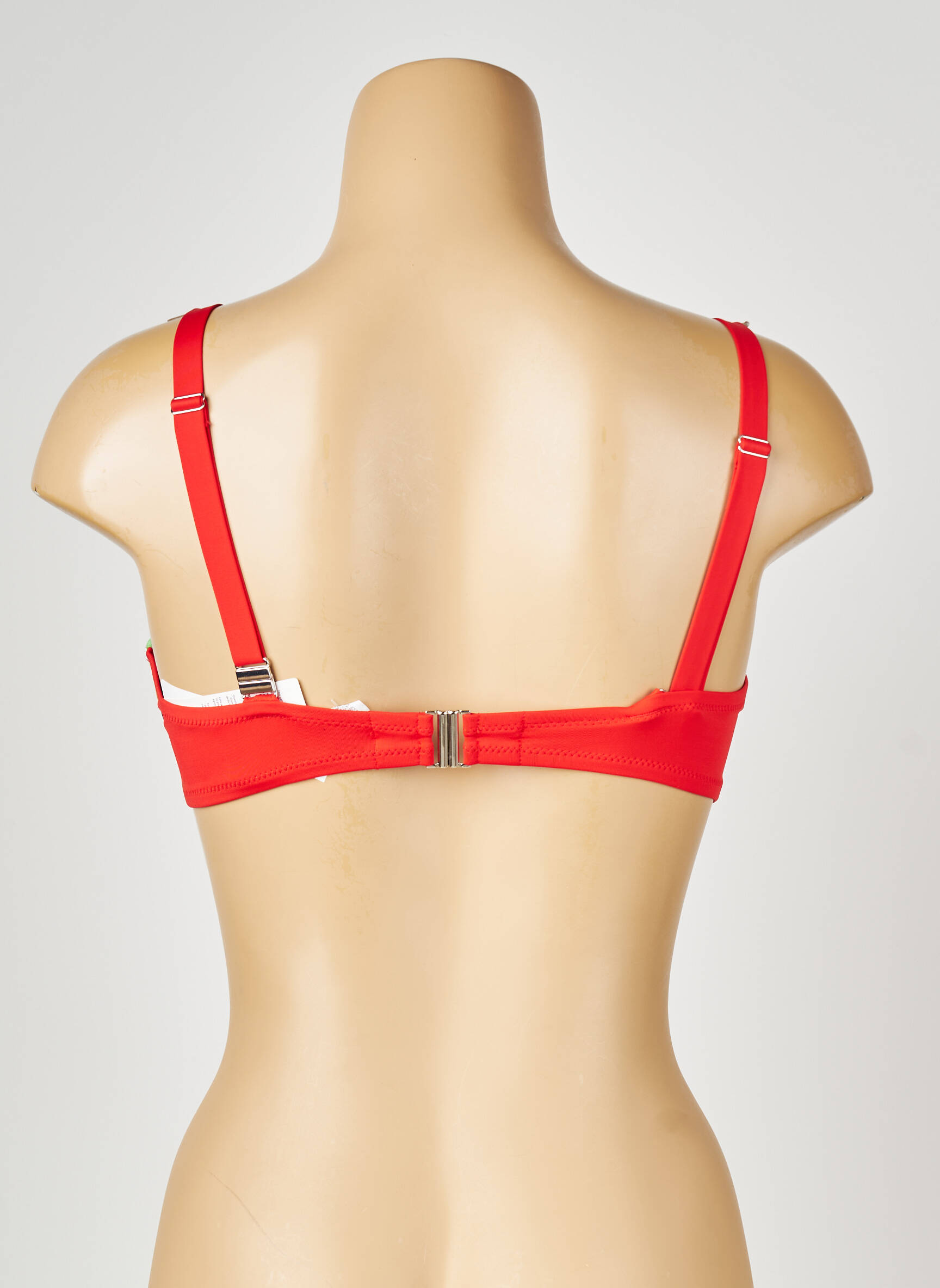 Haut de maillot de bain stretch haut soutien-gorge moulé rouge ANTIGEL femme