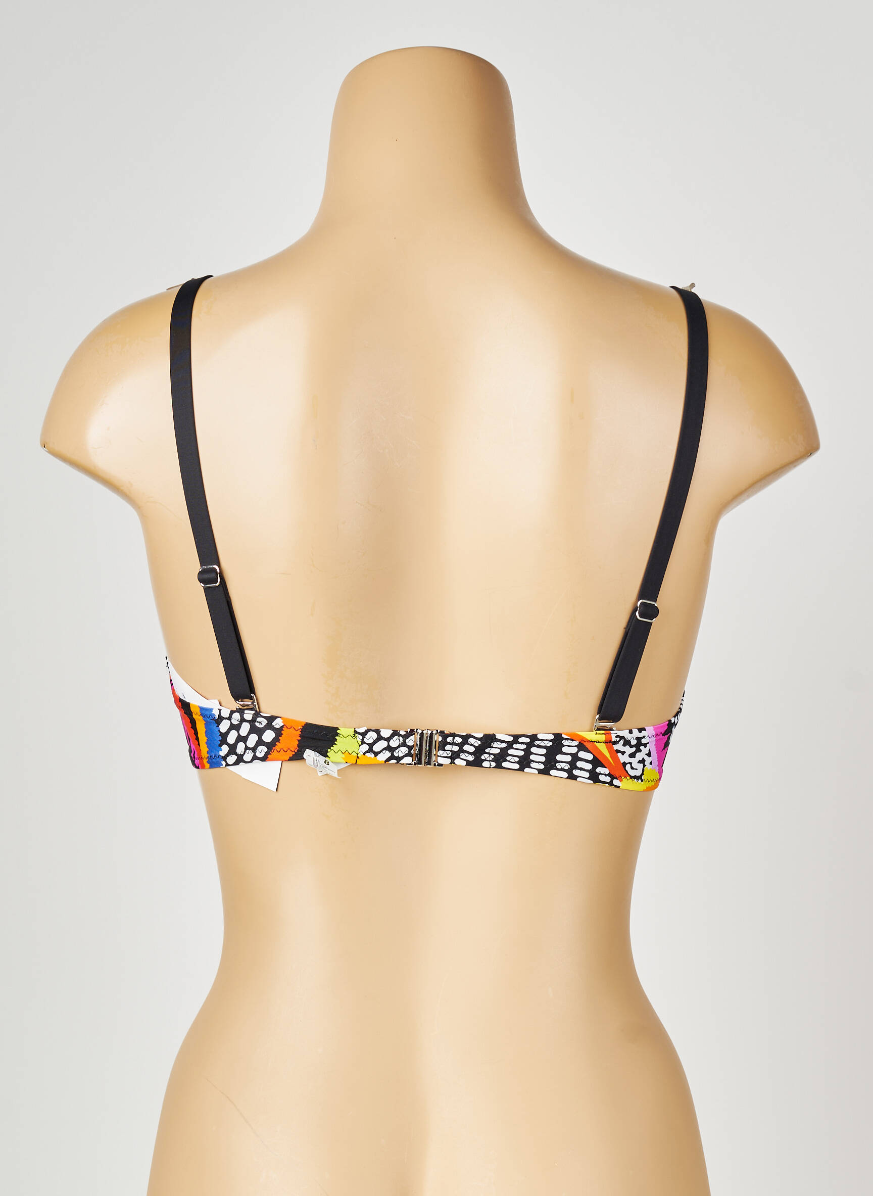 Haut de maillot de bain stretch haut soutien-gorge push-up noir ANTIGEL femme