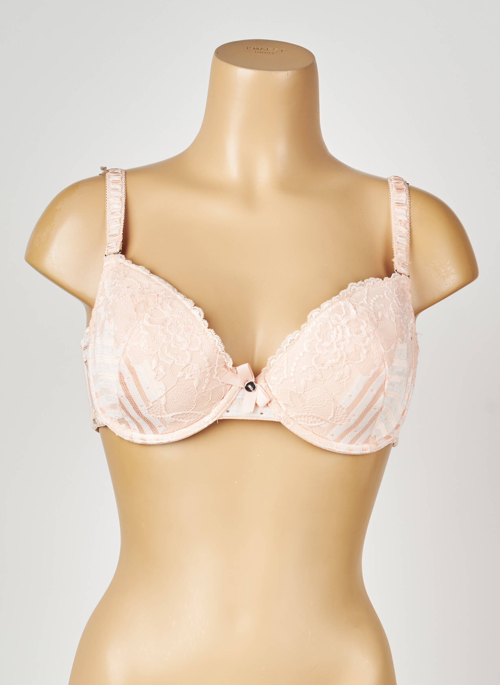 Soutien-gorge effet matière satinée haut soutien-gorge moulé rose VALEGE femme