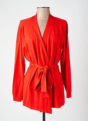 Gilet manches longues coupe cintrée orange LA FIANCÉE femme
