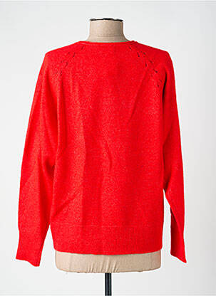 Pull coupe droite manches longues rouge LA FIANCÉE femme
