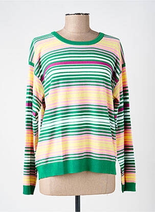 Pull coupe droite manches longues vert LA FIANCÉE femme