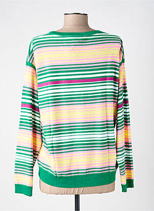 Pull coupe droite manches longues vert LA FIANCÉE femme