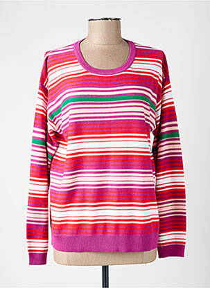 Pull coupe droite manches longues rouge LA FIANCÉE femme