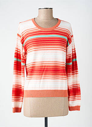 Pull coupe droite manches longues orange LA FIANCÉE femme