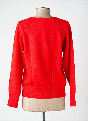 Pull coupe droite manches longues rouge LA FIANCÉE femme