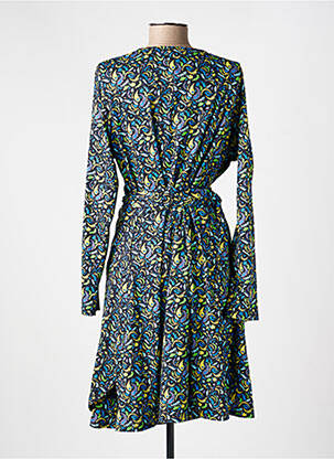 Robe mi-longue imprimé fantaisie manches longues noir LA FIANCÉE femme