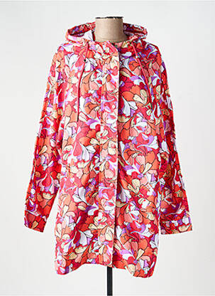 Imperméable manches longues a capuche rouge LA FIANCÉE femme
