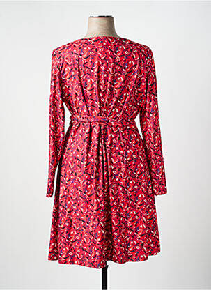 Robe mi-longue imprimé fantaisie fines bretelles rouge LA FIANCÉE femme