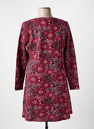 Robe mi-longue imprimé fantaisie manches longues rose LA FIANCÉE femme