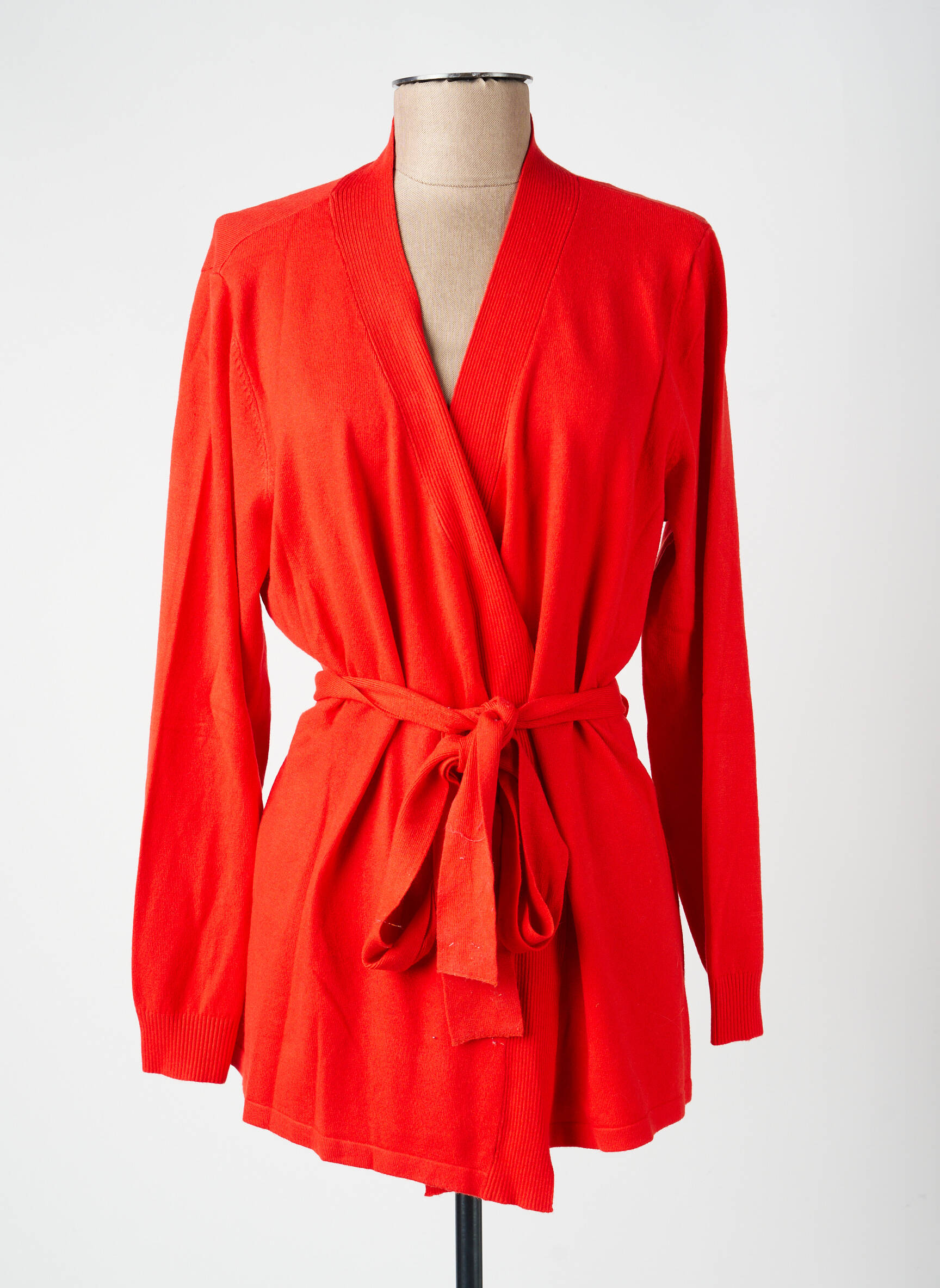 Gilet manches longues coupe cintrée orange LA FIANCÉE femme