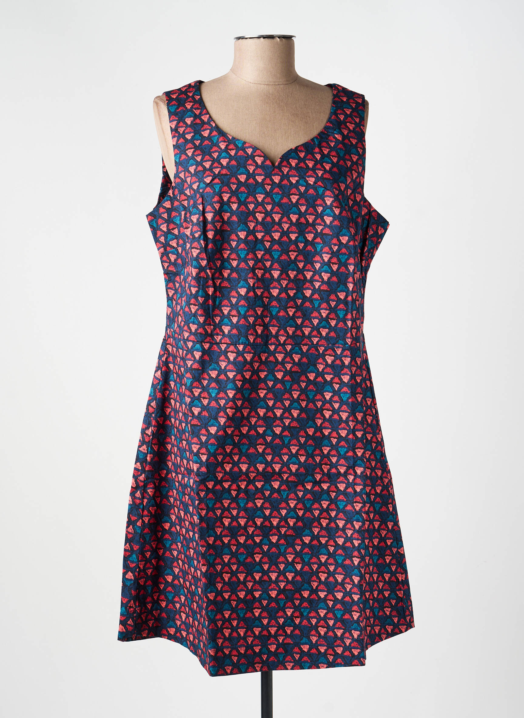 Robe courte sans manche sans manche bleu LA FIANCÉE femme